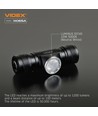10W LED Oppladbar hodelykt - 5000K, USB-C, 1200lm