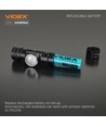 10W LED Oppladbar hodelykt - 5000K, USB-C, 1200lm