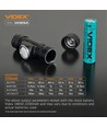 10W LED Oppladbar hodelykt - 5000K, USB-C, 1200lm