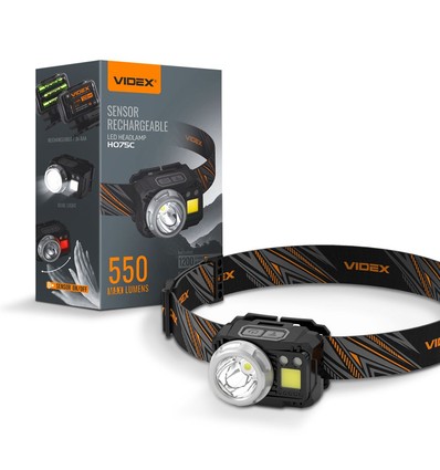 LED hodelykt, Oppladbar, 5W + COB - 5000K, 550lm