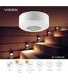 PIR sensor for tak/vegg, 360° - 1200W, IP20, hvit, rekkevidde 2-8m