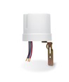 Skumringsrelé 25A - IP44, 5750W, hvit, lyssensor til automatisk tenn/slukk