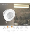 PIR bevegelsessensor og skumringsrelé - 360 grader, IP65, 1200W, hvit, rekkevidde 8m, inne / ute