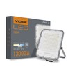 100W LED lyskaster - 150lm/W, IP65, Grå, 5000K, utendørs