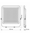 200W LED lyskaster - 150lm/W, 30.000lm, IP65, 5000K, grått kabinett