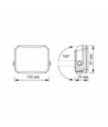 20W LED lyskaster - 1900lm, IP65, sort, utendørs, 5000K