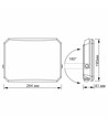 100W LED lyskaster, sort - 9500lm, IP65, 5000K, utendørs, arbeidslampe