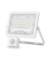 30W Luka LED lyskaster med sensor - 90lm/W, IP65, hvit, 5000K, utendørs