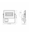 30W Luka LED lyskaster med sensor - 90lm/W, IP65, hvit, 5000K, utendørs