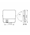 30W LED lyskaster med sensor - 5000K, IP65, sort, PIR bevegelsessensor, utendørs