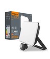 50W LED lyskaster med sensor - 4750lm, IP65, 5000K, sort, utendørs, arbeidslampe