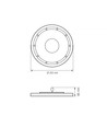 100W LED High Bay, 120lm/W - 90 grader, IP65, 5000K, sort, inkl. kjettingoppheng