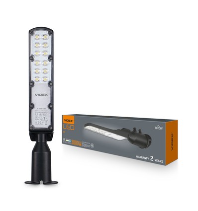 30W LED gatelykt - Ø60mm, IP65, 5000K