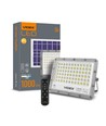 50W Solara LED lyskaster med solcelle - 1000lm, IP65, 5000K, grå, inkl. fjernkontroll og solcellepanel