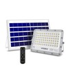 50W Solara LED lyskaster med solcelle - 1000lm, IP65, 5000K, grå, inkl. fjernkontroll og solcellepanel