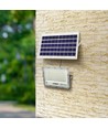 50W Solara LED lyskaster med solcelle - 1000lm, IP65, 5000K, grå, inkl. fjernkontroll og solcellepanel