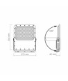 30W Solara LED lyskaster med solcelle - 3740lm, IP65, 5000K, 96Wh batteri, aluminium, utendørs