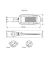 LED solcelle gatelampe - 4300 lumens, inkl. fjernkontroll