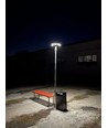 12W Solara LED parklampe med sensor - 1400lm, IP54, 360 grader, 3.2V, CCT, sort finish