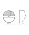 LEDlife 500lm solcelle vegglampe med sensor - IP54, 5000K, sort, 220x220mm, bevegelsessensor