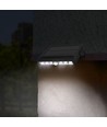 Solcelle LED vegglampe med sensor, 600lm - 5000K, IP54, sort, bevegelsessensor