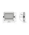 Solcelle LED vegglampe med sensor, 600lm - 5000K, IP54, sort, bevegelsessensor