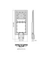 LED solcelle gatelampe - 2300 lumens, bevegelsessensor, IP65