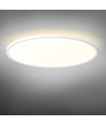 44W LED taklampe med bakgrunnslys, CCT - 109lm/W, IP54, Ø50cm, hvit kant, 3 lysfarger