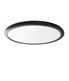 22W LED tak/vegglampe med baklys - IP54, Sort, CCT justerbar, Ø29,3cm, 2400lm