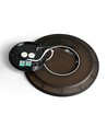 22W LED tak/vegglampe med baklys - IP54, Sort, CCT justerbar, Ø29,3cm, 2400lm