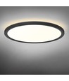 22W LED tak/vegglampe med baklys - IP54, Sort, CCT justerbar, Ø29,3cm, 2400lm