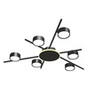6x GX53 taklampe med backlight, 9W - Sort, 2700K, 830lm, IP20, uten lyskilde til GX53 sokkel