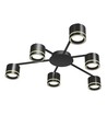GX53 taklampe til 6 pærer - Sort, IP20, jern, 180W, innendørs, uten lyskilde