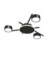 3x GX53 takspot med backlight, sort - 20x8,5cm, IP20, inkl. 9W backlight, uten lyskilde