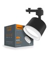 1-faset GX53 skinnespot - Hvit ring, uten lyskilde, 1F2W, Sort