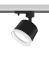 1-faset GX53 skinnespot - Hvit ring, uten lyskilde, 1F2W, Sort