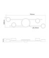 Takspotlampe 4x30W GX53 - 230V, 830lm, 9W baklys