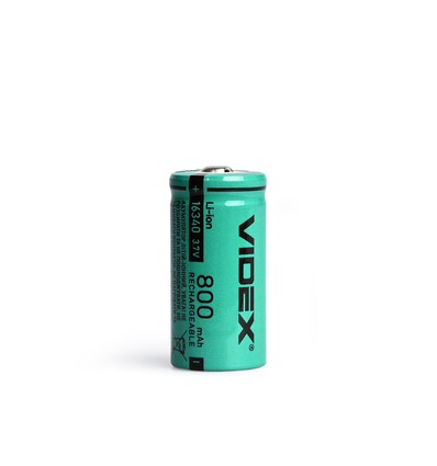 16340 litium-ion batteri - 800mAh, uten termisk beskyttelse