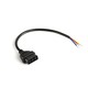 30cm strømkabel til LED armaturer - Sort, 300mm kabel, max 1000W, innendørs