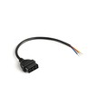 30cm strømkabel til LED armaturer - Sort, 300mm kabel, max 1000W, innendørs