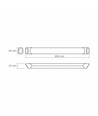 60 LED-armatur 36W - 5000K, svart, 230V, 4000lm