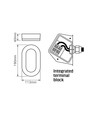 Oval LED vegglampe - 11W, IP65, IK07, 5000K, hvit