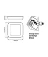 15W Vika LED bulkhead - IP65, 5000K, 190x190mm, hvit, vegg/taklampe