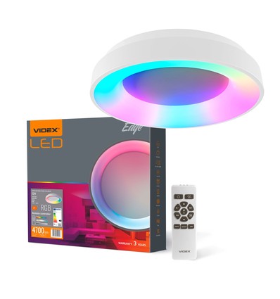 72W LED dimbar taklampe med RGB+CCT - 4700lm, inkl. fjernkontroll, minnefunksjon, Ø45cm