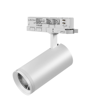 30W 3-faset RA92 Zoom justerbar skinnespot - 100lm/W, justerbar spredning, justerbar CCT, hvit, justerbar lysstyrke