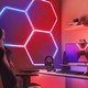 50W Hexagon RGBIC 3 felter komplett sett - Inkl. bluetooth-kontroller og strømforsyning