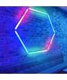 Hexagon RGBIC 1 felt komplett sett - 20W. inkludert bluetooth-kontroller og strømforsyning