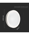 Dimbar 30W/60W Designer taklampe - Ø51cm, justerbar fargetemperatur, hvit, inkl. fjernkontroll