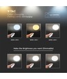 Dimbar 30W/60W Designer taklampe - Ø51cm, justerbar fargetemperatur, hvit, inkl. fjernkontroll