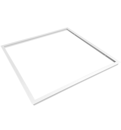 Innfellingsramme for 60x60 LED-panel - Leveres samlet, passer til Troldtekt uten tilpasning, hvit kant